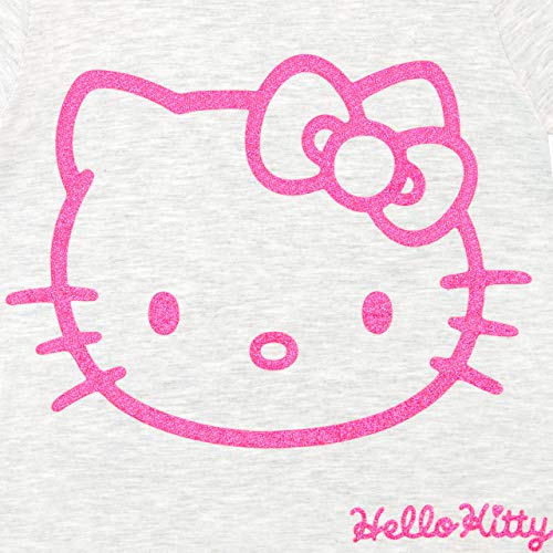 Hello Kitty Camiseta de Manga Corta para niñas Gris 8-9 Años