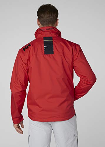 Helly Hansen Crew Midlayer Chaqueta deportiva impermeable, Hombre, Rojo (Alert Red 222), M
