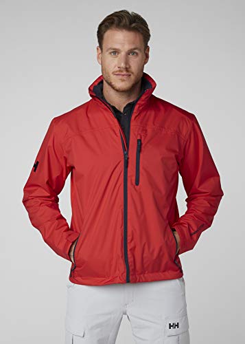 Helly Hansen Crew Midlayer Chaqueta deportiva impermeable, Hombre, Rojo (Alert Red 222), M