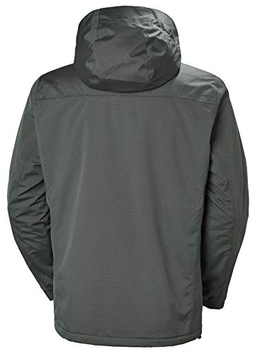Helly Hansen Dubliner Chamarra Aislante Impermeable con Capucha Plegable para Clima frío, Hombre, 53117, 991 Black Melange, Medium