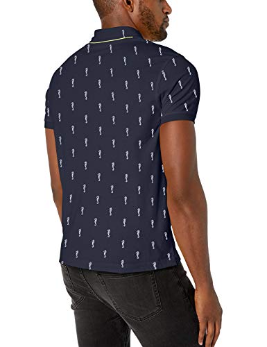 Helly Hansen Fjord Marine Polo Fjord Marine Polo para Hombre, Hombre, 53024, Navy Seahorses, Extra-Large