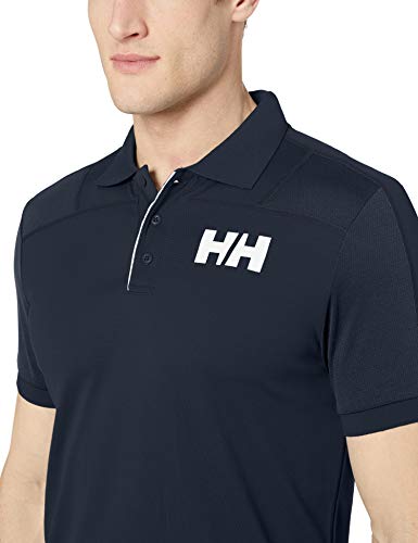 Helly-Hansen HH LIFA - Polo de Manga Corta con protección Solar para Hombre, Hombre, 49322, 597 Azul Marino, Large