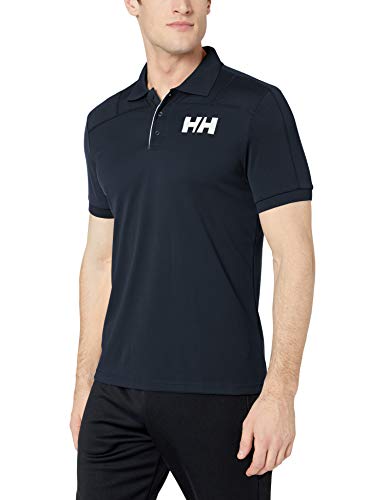 Helly-Hansen HH LIFA - Polo de Manga Corta con protección Solar para Hombre, Hombre, 49322, 597 Azul Marino, Large