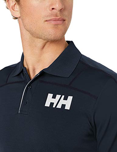 Helly Hansen LIFA Active Light - Polo de Manga Larga con protección Solar, Hombre, 49332, Azul Marino, XX-Large