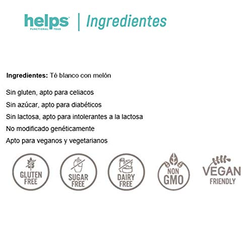 HELPS INFUSIONES - Té Blanco Agujas De Plata En Pirámides. El Té Más Apreciado Del Mundo. Caja De 10 Pirámides.