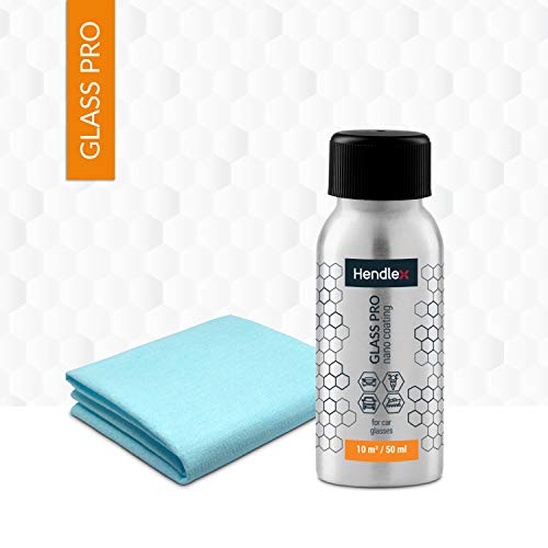 Hendlex Nano Glass Pro Protección de parabrisas para todo tipo de vehículos, tales como Coche, Moto, Camión etc. Repelentes: nieve, lluvia, barro, etc.