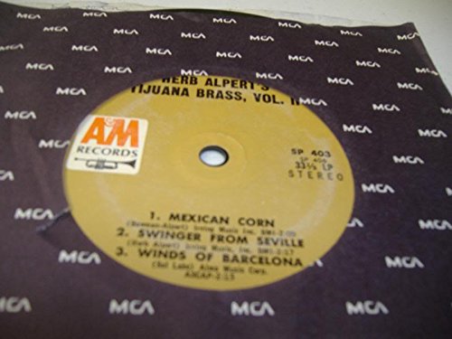 HERB ALPERT'S TIJUANA BRASS, VOL. II 45 RPM Mexican Corn / Swinger From Seville / Winds Of Barcelona / A-Me-Ri-Ca / Surfin' Senorita / Crea Mi Amor