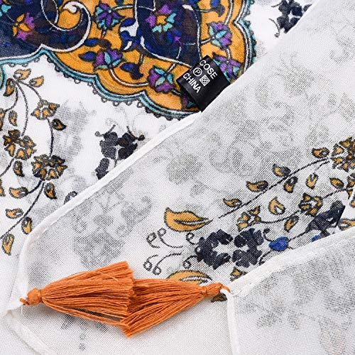 Hermosas bufandas de la manera de gran formato del hilado de Bali cuatro estaciones restaurado estilo étnico anacardo impresión multifuncional Mantón de refrigeración Medidas de protección solar for l