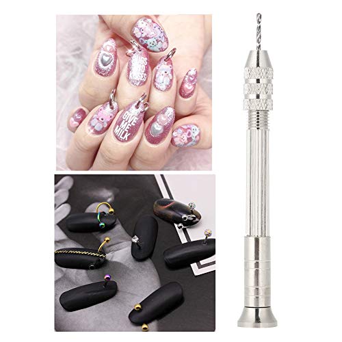 Herramienta para perforar uñas manuales, decoración de uñas, colgantes, accesorios de manicura