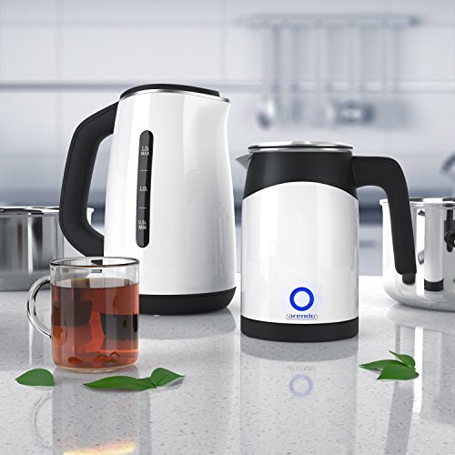 Hervidor de agua Arendo pulgadasSingle pulgadas - Hervidor de agua para viajes - Minihervidor de agua - Capacidad para 0,5 l de agua - 5 temperaturas - Pared doble - Muy práctico y compacto