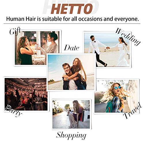 Hetto 14 Pulgada Kinky Straight Ponytail Hair Premium Quality Natural Hair Extensiones de Cabello Humano Real Shoulder Length Smoothy Hair 70g/Paquete