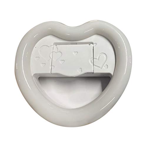 Hey Caterpillar LED anillo luz en vivo en línea espejo de maquillaje en forma de corazón recargable luz de relleno para selfie/clase online/transmisión en vivo