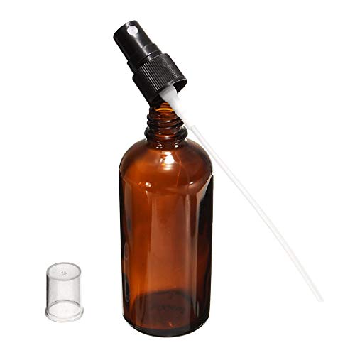Hfior botella de cristal ámbar botella de aerosol portátil vacía botellas de viaje, 15 ml/30 ml/60 ml/120 ml, para aceite esencial