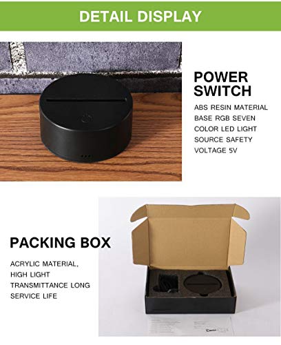 HFZY Lindo Unicornio 3D LED Lamp Night Light Girl Princess Regalo RGB Bombilla de Navidad 7 Colores de Dibujos Animados de Juguete