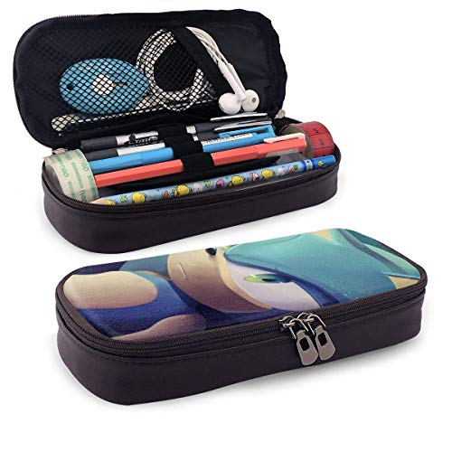 HGdggvd So-nic The Hedgehog Estuche de gran capacidad para bolígrafos, bolsa de maquillaje, estuche organizador con cremallera para escuela y oficina, color negro, color Sonic el erizo 3 talla única