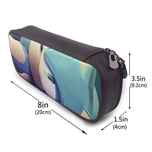 HGdggvd So-nic The Hedgehog Estuche de gran capacidad para bolígrafos, bolsa de maquillaje, estuche organizador con cremallera para escuela y oficina, color negro, color Sonic el erizo 3 talla única