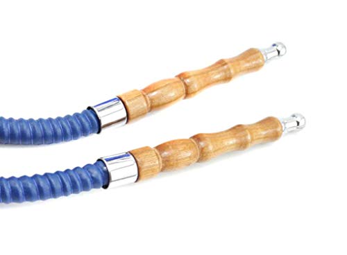 HIBRON® Cachimba shisha hookha pequeña 25cm 2 mangueras, kit de iniciación completa premium (azul)