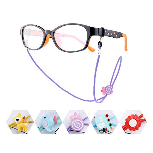 Hifot Correa Gafas niños 5 Piezas, Ajustable Cuerda Gafas de Sol, Retenedor Cadenas Gafas Lectura para niña Nino