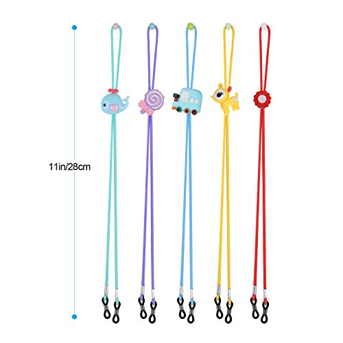 Hifot Correa Gafas niños 5 Piezas, Ajustable Cuerda Gafas de Sol, Retenedor Cadenas Gafas Lectura para niña Nino