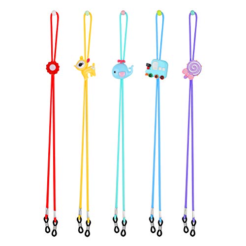 Hifot Correa Gafas niños 5 Piezas, Ajustable Cuerda Gafas de Sol, Retenedor Cadenas Gafas Lectura para niña Nino