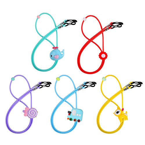 Hifot Correa Gafas niños 5 Piezas, Ajustable Cuerda Gafas de Sol, Retenedor Cadenas Gafas Lectura para niña Nino