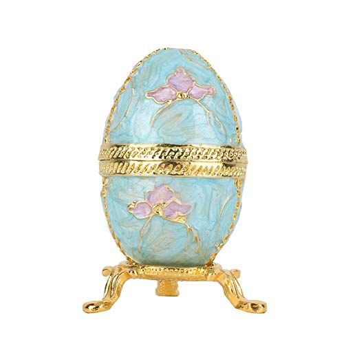 Hilitand El Huevo de Pascua Organizador de la joyería esmaltó Las Cajas cobrables de la estatuilla del Estilo del Vintage para la decoración casera