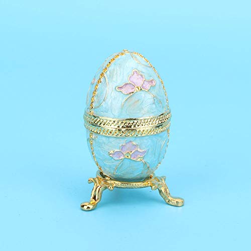 Hilitand El Huevo de Pascua Organizador de la joyería esmaltó Las Cajas cobrables de la estatuilla del Estilo del Vintage para la decoración casera