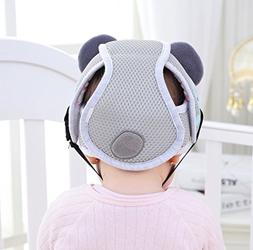 Hillento Casco de Seguridad del bebé, los niños Infantiles del niño Anti-colisión Frontal Tapa Protectora, arneses Ajustables Protector de Cabeza sin colchón Golpes de Cabeza, Oso