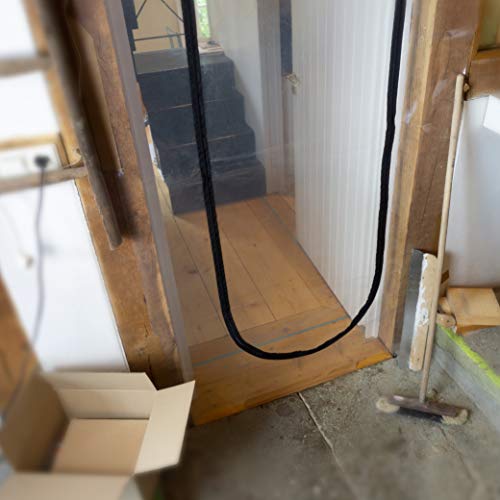 Hinrichs 2 x Puertas de protección contra el Polvo con Cremallera Puerta de protección contra el Polvo Transparente 220 x 120 cm Gran Puerta de construcción para renovación rehabilitación