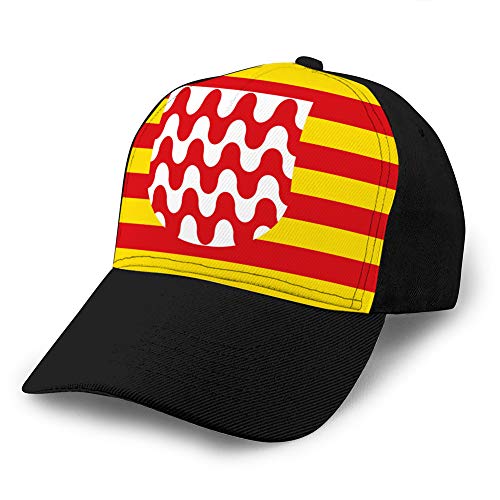Hip Hop Gorra de béisbol Ajustable Denim Jean Hat Flag of girona es una Ciudad de España Hip Hop Hat