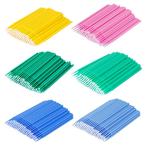 Hisopos de Algodón Desechables Extensión Herramientas de Eliminación de Pestañas para Injertos de Pestañas para Maquillaje Oral y Limpio 600Pcs