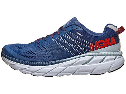 Hoka One One Clifton 6 Mens - Mandarin Red Imperial Blue - 9 UK