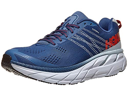 Hoka One One Clifton 6 Mens - Mandarin Red Imperial Blue - 9 UK