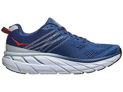 Hoka One One Clifton 6 Mens - Mandarin Red Imperial Blue - 9 UK