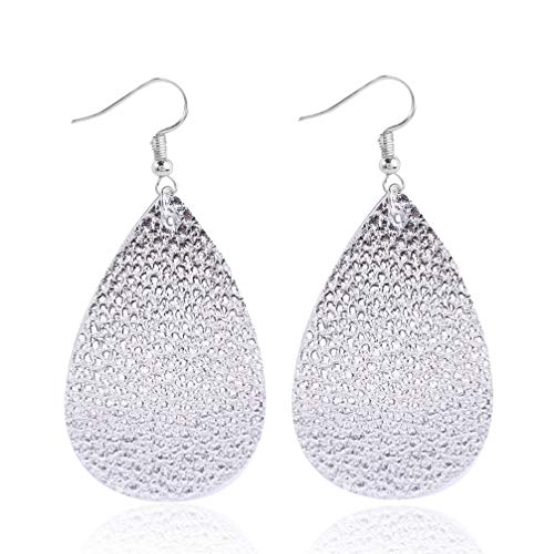 Holibanna 9 Pares Pendientes de Mujer Pendientes de Piel de Serpiente de Leopardo de Cuero Pendientes de Gancho Colgantes de Oro Rosa Pendientes de Lágrima Encanto de Pendiente de Mujer