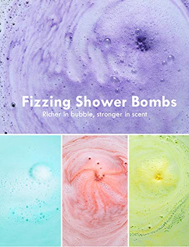 Homasy Bombas de Baño, Set de Regalo de Bomba de Baño de 6 Piezas con Aceites Esenciales Naturales, Manteca de Karité, Sal Marina, Efervescentes (6 Piezas)