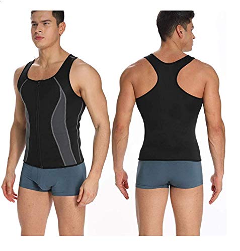 Hombres Chaleco De Neopreno Caliente Traje De Sauna De Sudor Camiseta Sin Mangas para Quemar Grasa para Entrenamiento De Pérdida De Peso (Size : S)