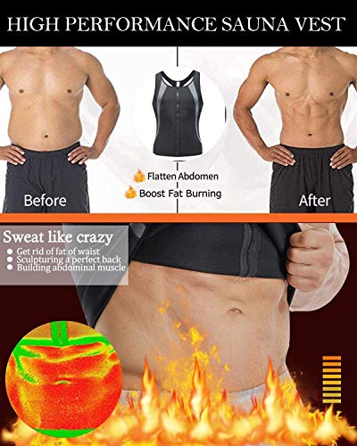 Hombres Chaleco De Neopreno Caliente Traje De Sauna De Sudor Camiseta Sin Mangas para Quemar Grasa para Entrenamiento De Pérdida De Peso (Size : S)