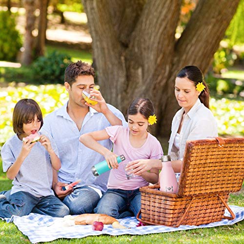 HOMPO Botella de Agua de Acero Inoxidable Botella Termica 350ml, Botella Sin Bpa & Eco Friendly, Mantiene Bebidas frías por 24h y Calientes por 12h, Adecuada para Viaje, Deporte, Bicicleta, Gimnasio