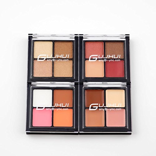 homyl paleta de sombra de ojos con 4 colores mates, tonos chatoyants/paletas de maquillaje de colores calientes