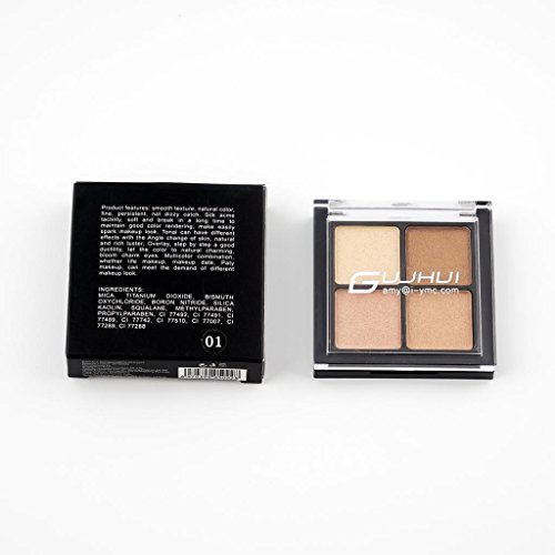 homyl paleta de sombra de ojos con 4 colores mates, tonos chatoyants/paletas de maquillaje de colores calientes