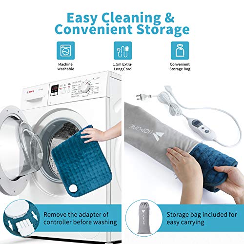 Hosome Almohadilla Térmica Eléctrica para Espalda Hombro Cuello Vertebra Cervical, 6 Calentamiento Niveles, Gratuitas Correas de Sujeción Elásticas y Bolsa de Almacenamiento (30x60cm)