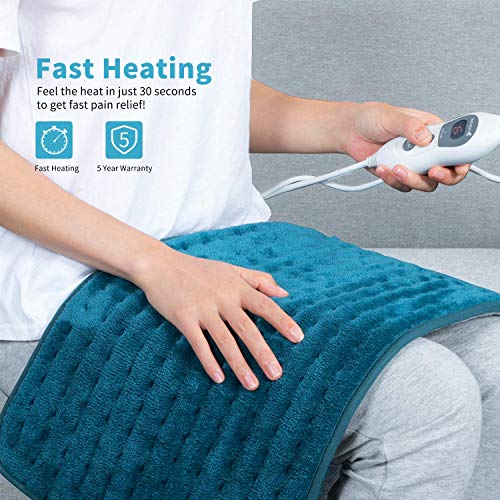 Hosome Almohadilla Térmica Eléctrica para Espalda Hombro Cuello Vertebra Cervical, 6 Calentamiento Niveles, Gratuitas Correas de Sujeción Elásticas y Bolsa de Almacenamiento (30x60cm)