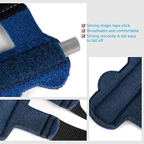 Hossom Férula del Dedo, Dedo Extensión Férula para Dedo en Gatillo,Lanzamiento del Tendón del Dedo y Correa de Fijación del Alivio del Dolor con Ayuda de Aluminio Incorporada