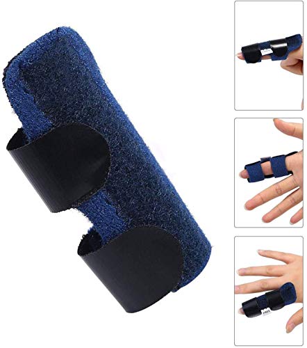 Hossom Férula del Dedo, Dedo Extensión Férula para Dedo en Gatillo,Lanzamiento del Tendón del Dedo y Correa de Fijación del Alivio del Dolor con Ayuda de Aluminio Incorporada