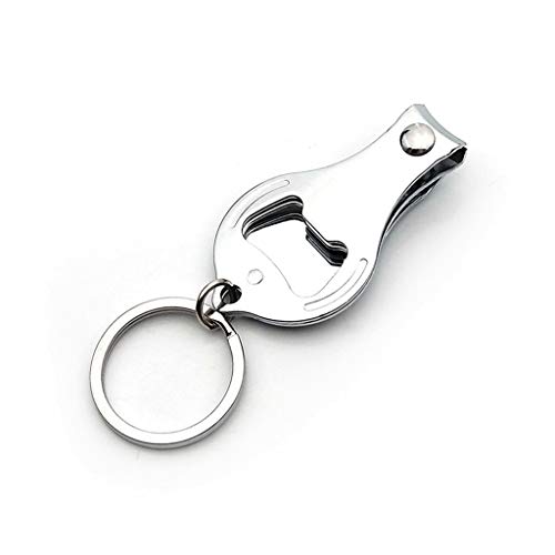 Hqiyaols Keychain España Logrono Cortaúñas Abridor de Botellas Lima de uñas Llavero Cristal Acero Inoxidable Multifuncional Recuerdo Regalo