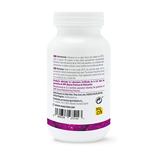 HSN Vitamina B3 500 MG | Suministro 4 Meses | Fórmula de liberación inmediata de Nicotinamida | No Produce Flush | Vegano, Sin Gluten, Sin Lactosa, 120 Cápsulas Vegetales