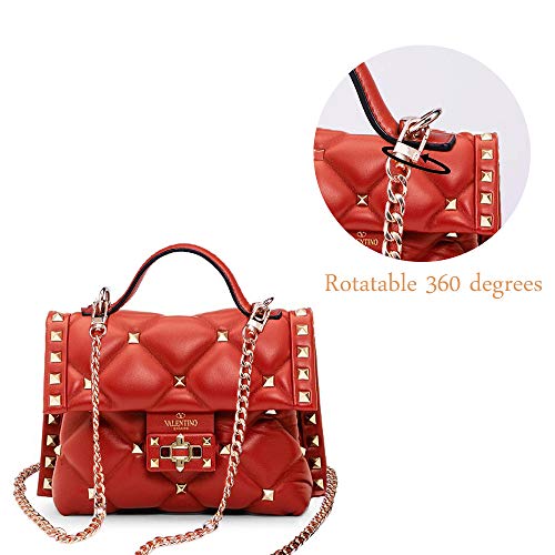 HUAESIN Correa de Cadena para Bolsos de Mano con Cierres Giratorios Correa Metal Bolso de Reemplazo Cadena Plana para Bolsos Bandolera Mujer Bolso Monedero Hombro Cruz 120×0.9×0.25cm Oro