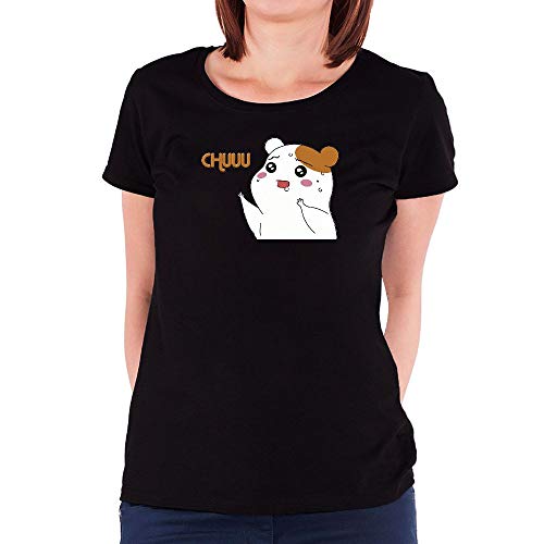 HUANGHUIH Mujer Hunger Oruchuban Ebichu Cotton Print Camiseta/T-Shirt Top tee Medium