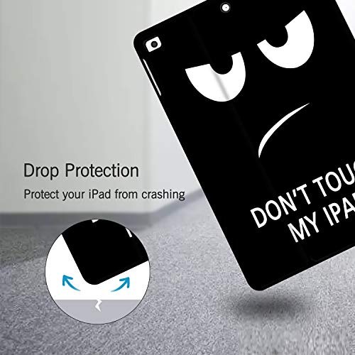 HUASIRU Pintura Caso Funda para iPad Air/Air 2 (9.7 Pulgadas) y iPad 2017/2018 - La Cubierta de Soporte Ajustable con Auto-Reposo/Activación, Ojos Grandes